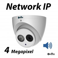 4 Megapixel Turret Dome IR IP Camera 2.8mm Audio