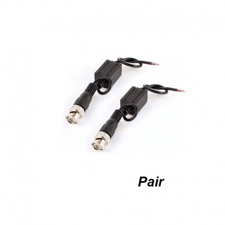 BNC Male to Pigtail Twisted-Pair Cord Passive Video Balun