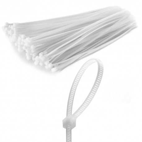 8in cable wrap WHITE 100 PIECES