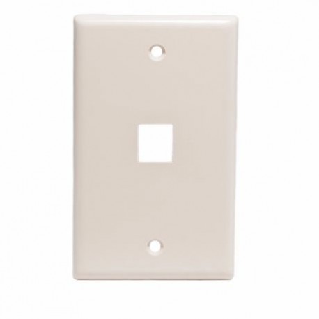 Wall Plate, 1-Port, WHITE