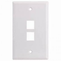 Wall Plate, 2-Port, WHITE