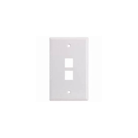 Wall Plate, 2-Port, WHITE
