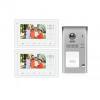 Intercom System For Home  2 Wire 2 Monitors 4.3"  1 Apartment Video Door Bell Door Release
